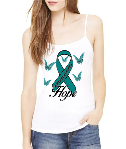 Interstitial Cystitis IC Hope Ladies Tank Top Strap Front
